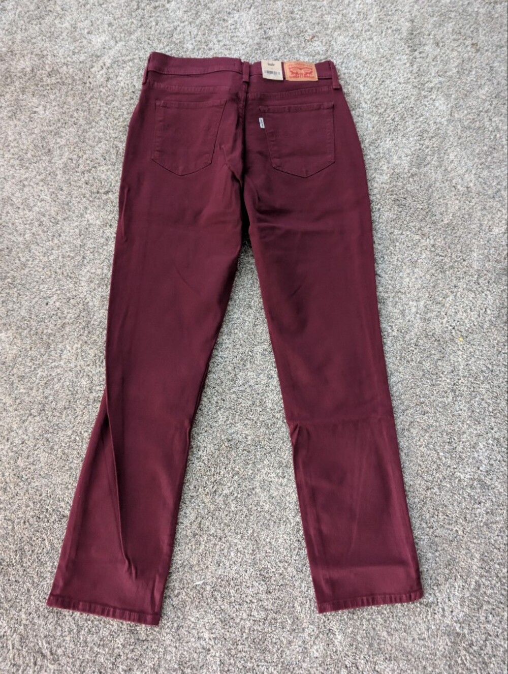 NWT Levi's Classic Straight Leg Pants Burgundy Maroon Size 12M - Picture 3 of 5